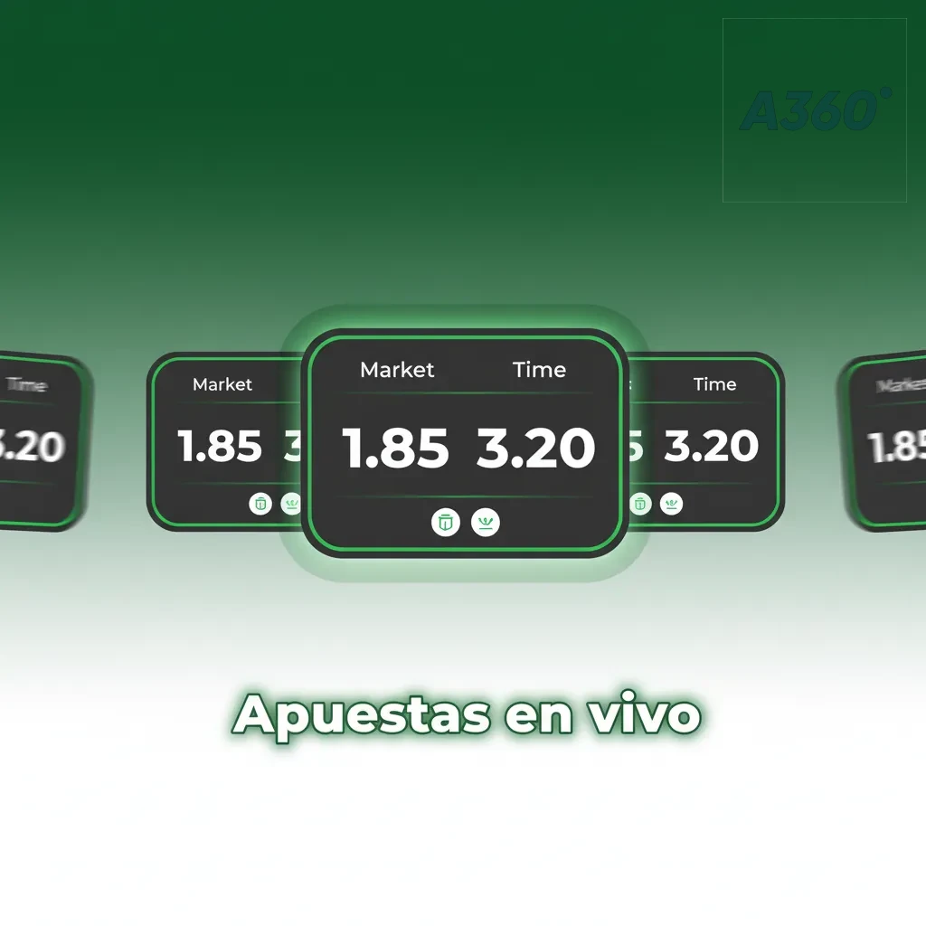 Interfaz de apuestas en vivo con cuotas dinámicas, cash out y estadísticas para fútbol, tenis, baloncesto y eSports.