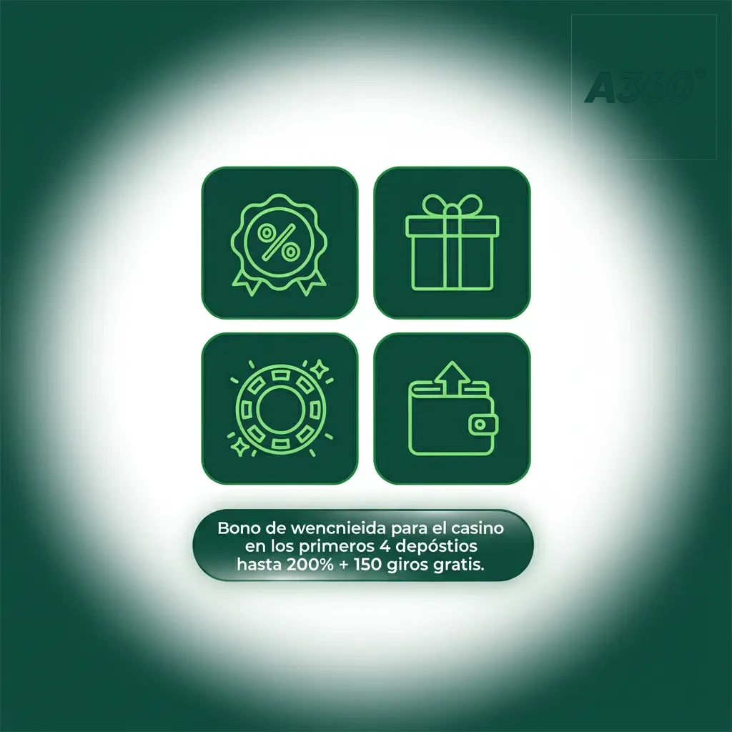 Banner de casino: bono de bienvenida Argentina hasta 200% en 4 depósitos (100/50/30/20%) + giros gratis.