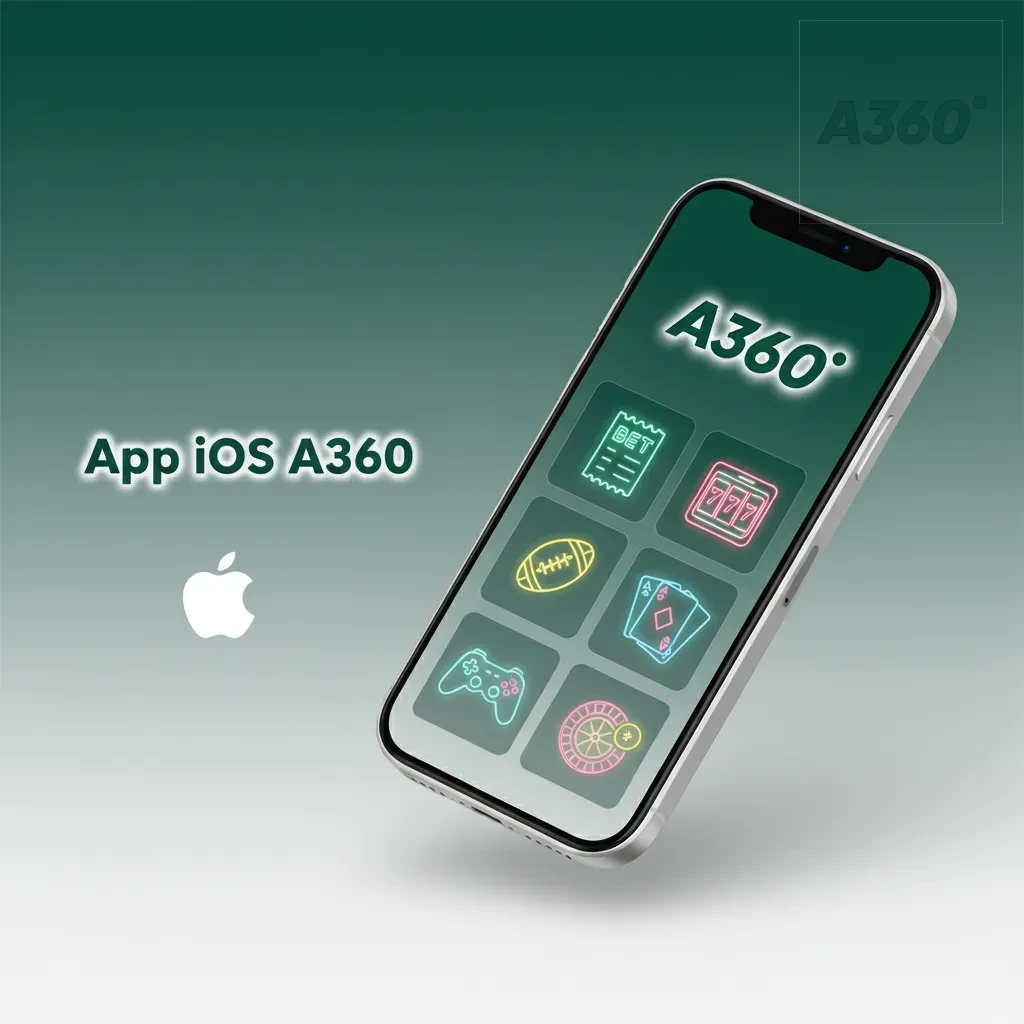 iPhone y iPad con la app A360: apuestas, casino y pagos. Gratis, iOS 12+ y ~150 MB. Gestión completa desde el móvil.