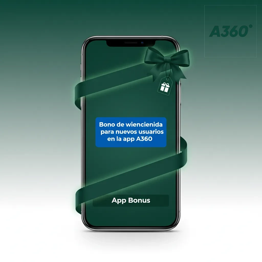A360: bono de bienvenida para nuevos usuarios. Deportes 100% hasta S/600; casino 200% + 150 giros. Depósito S/20.