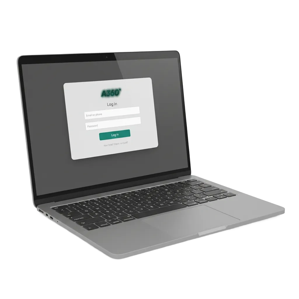 Inicio de sesión de A360 en Colombia con correo/teléfono y contraseña; 2FA disponible; acceso a apuestas y casino.