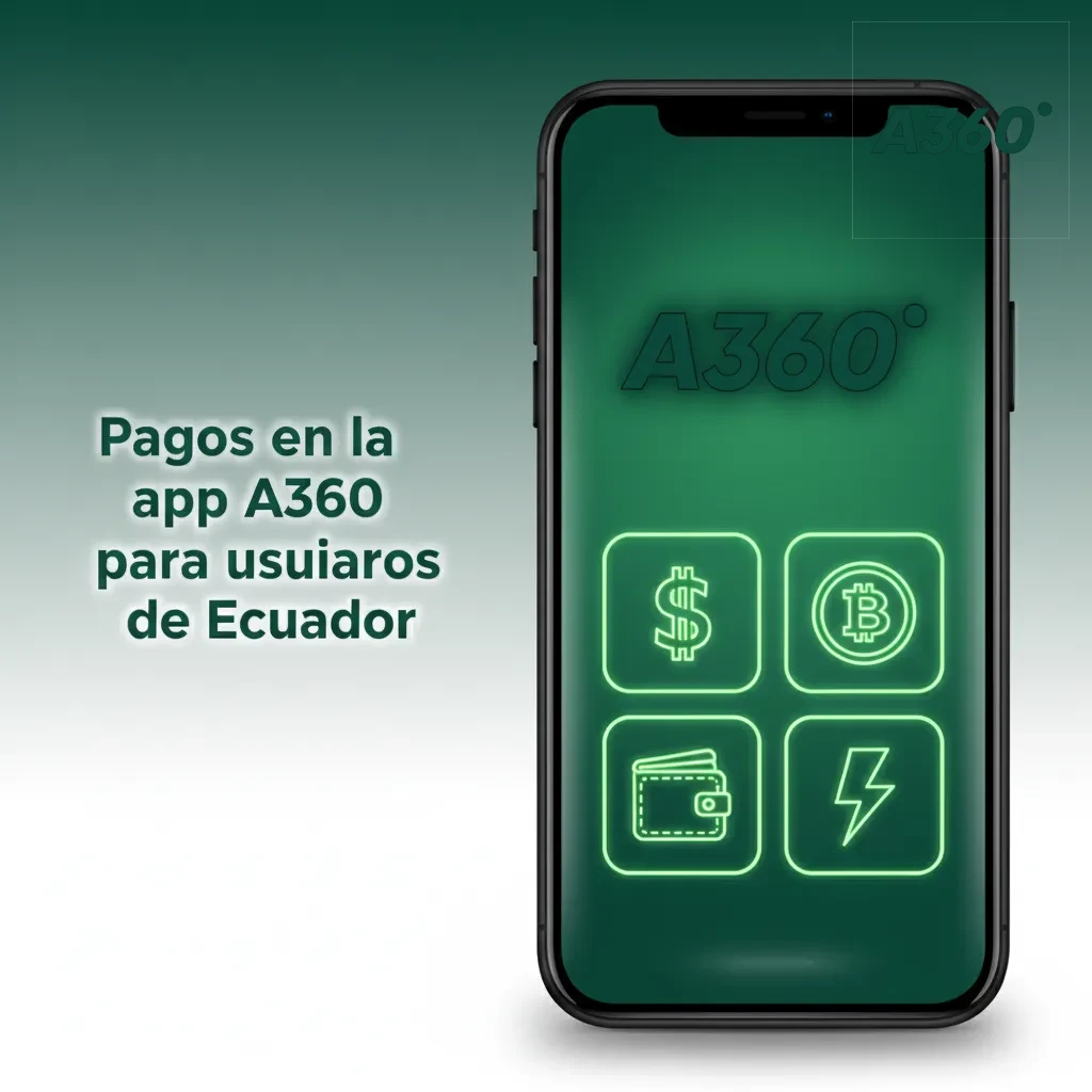 App A360 en Ecuador con métodos de pago: Mercado Pago, AstroPay, ICASH, tarjetas Visa/MasterCard y transferencia bancaria.