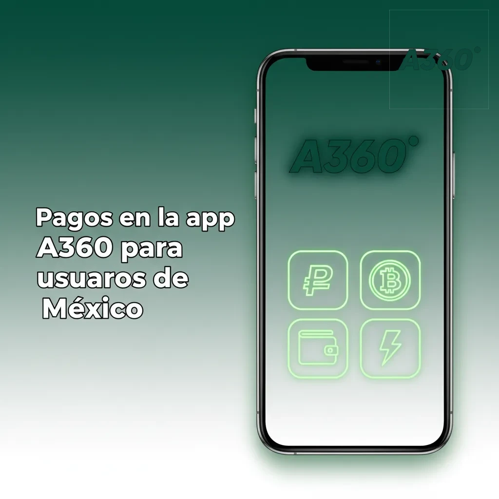 Pantalla de pagos A360 en México con opciones MercadoPago, Astropay e ICASH; depósitos instantáneos, retiros en minutos.