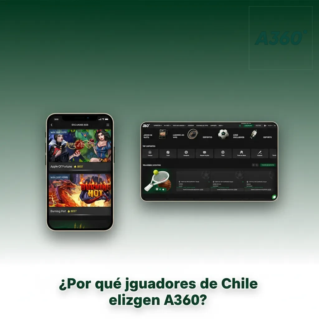 A360 para Chile: pagos locales en CLP, juegos populares, PWA móvil, soporte 24/7 en español y controles de juego responsable.