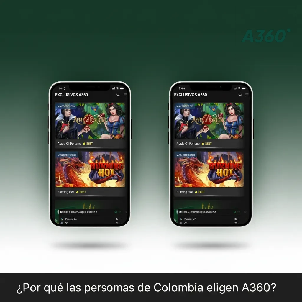 Banner A360 Colombia: pagos en COP, AstroPay y Mercado Pago, slots y ruletas, app ligera, retiros rápidos y soporte 24/7.