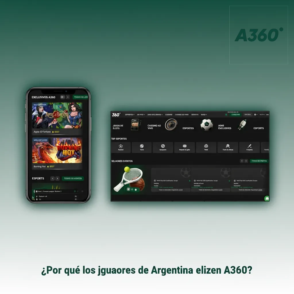 Banner de A360 para Argentina: pagos en ARS por Mercado Pago, AstroPay e iCash; soporte 24/7 y versión móvil/PWA.