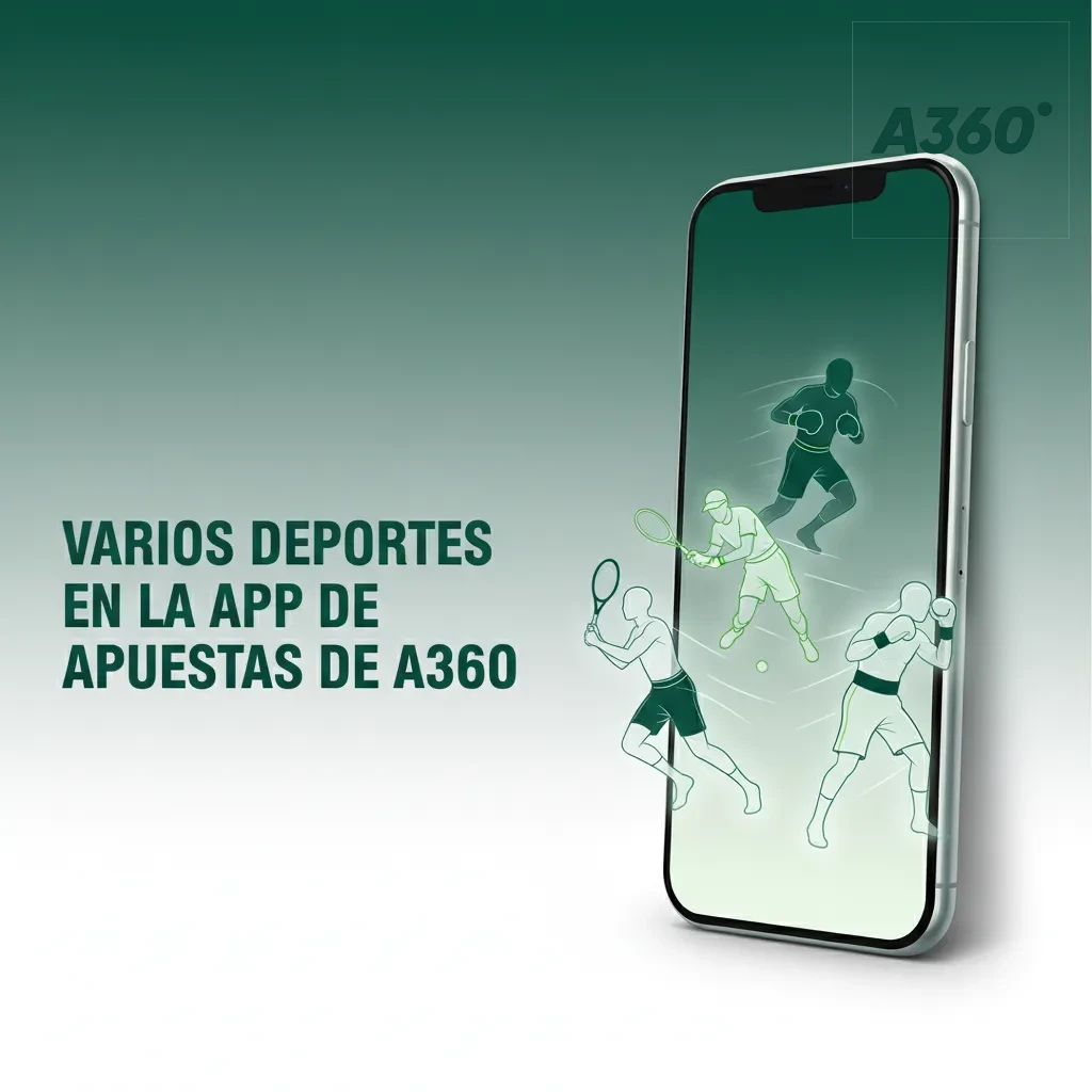 App A360: varios deportes; apuestas prematch y en vivo; sencilla, sistema y combinada; estadísticas y streaming.