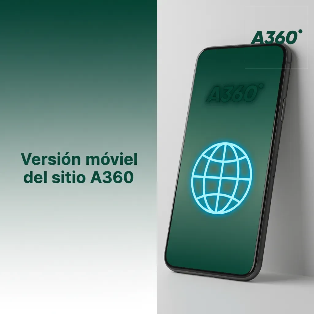 A360 versión móvil: catálogo, registro, depósitos y retiros en navegador; sin descargas, juega y apuesta al instante.